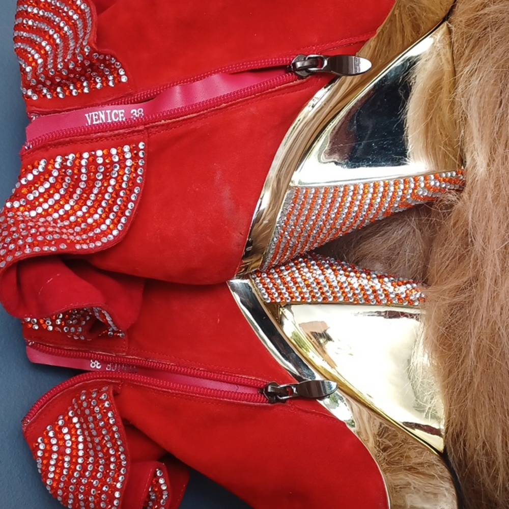Stunning Rhinstone Wedge Booties - Picture 14 of 16